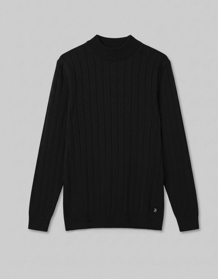 sweter gratteri pólgolf czarny