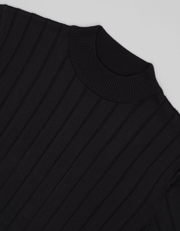 sweter gratteri pólgolf czarny