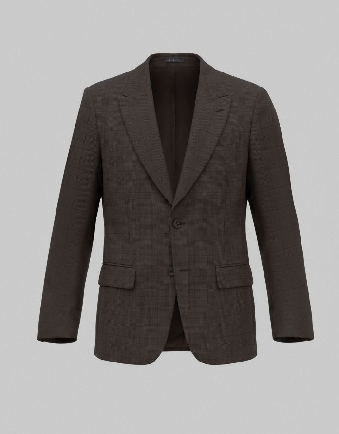 marynarka do zestawu parito brązowa slim fit