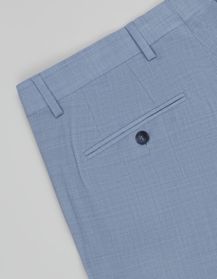 spodnie classic do zestawu bardi błękitne slim fit +