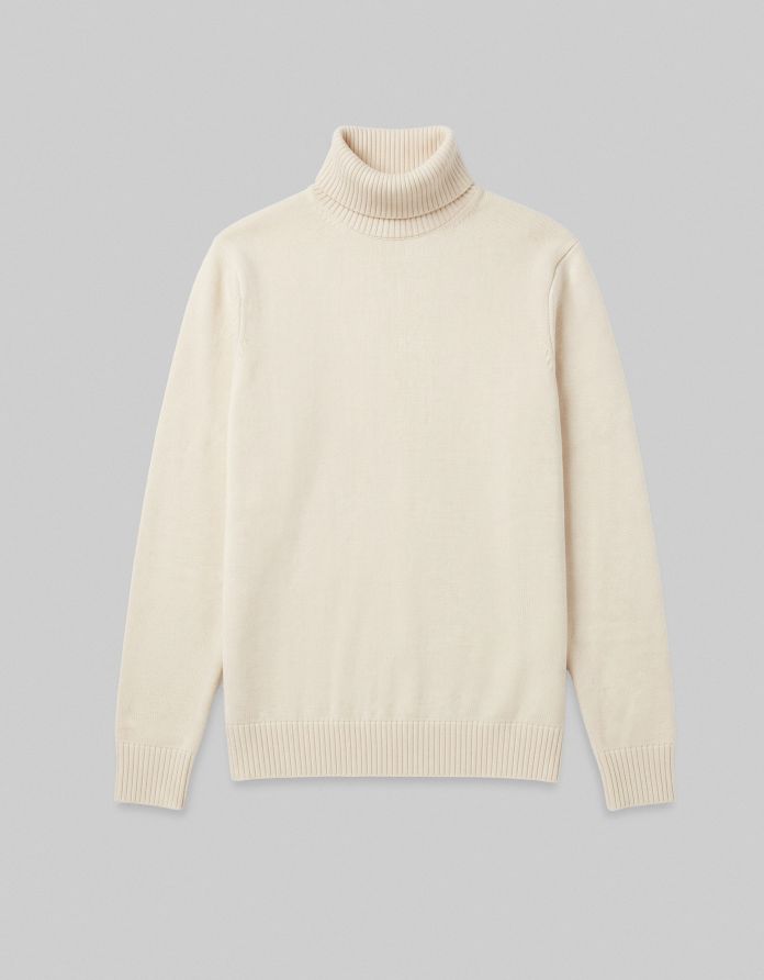 sweter z golfem godega tn ecru