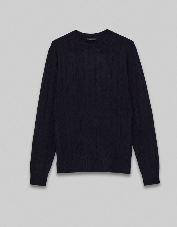 sweter varzo granatowy