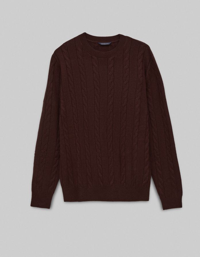 sweter varzo bordowy