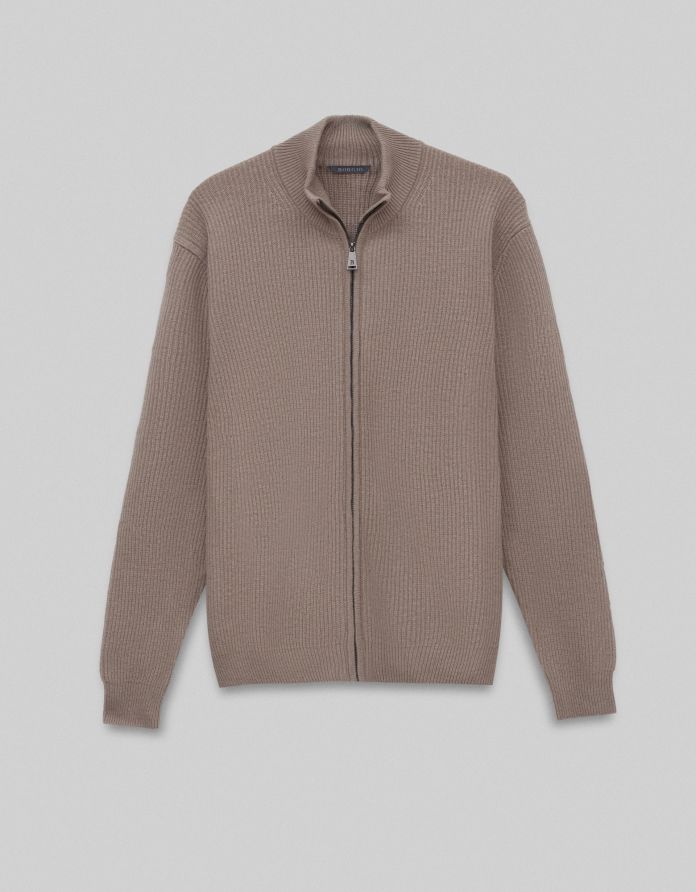 sweter rozpinany carezzano greige (gi)