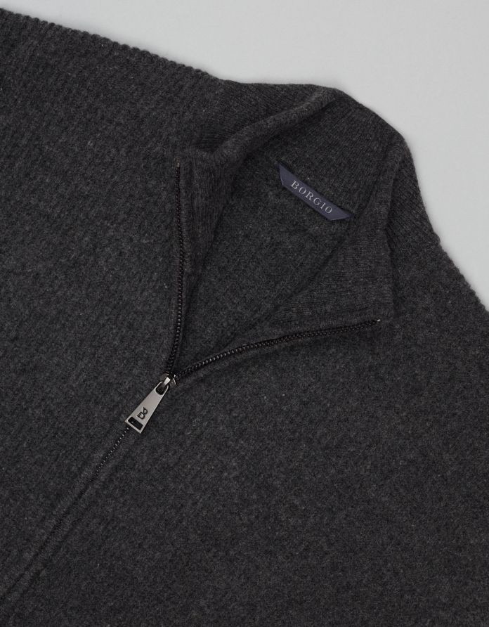 sweter rozpinany carezzano grafitowy