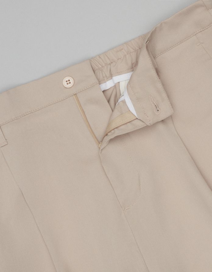 spodnie casual supersano beżowy regular fit