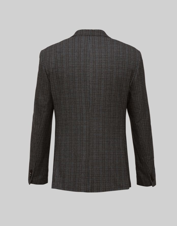 marynarka do zestawu petrizzi brązowa slim fit