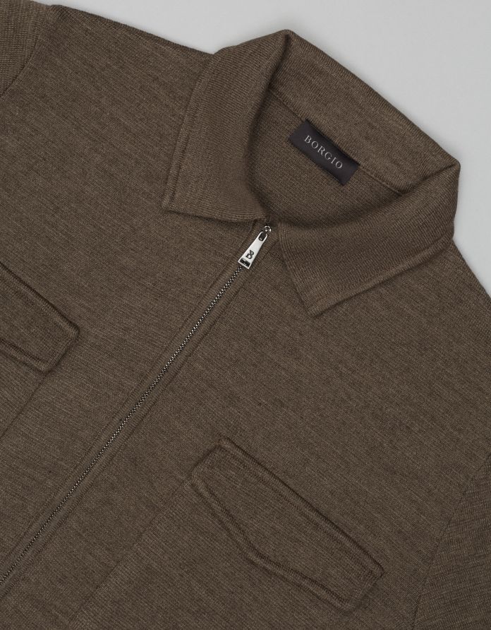 sweter rozpinany fortunago greige (gi)