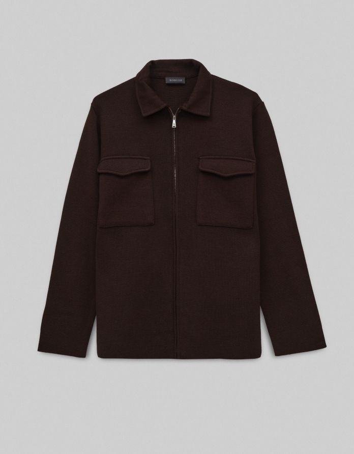 sweter rozpinany fortunago bordowy